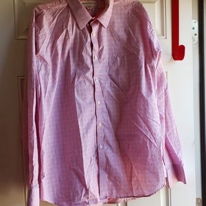 Mens Pronto Uomo size XXL dress shirt pink and blu
